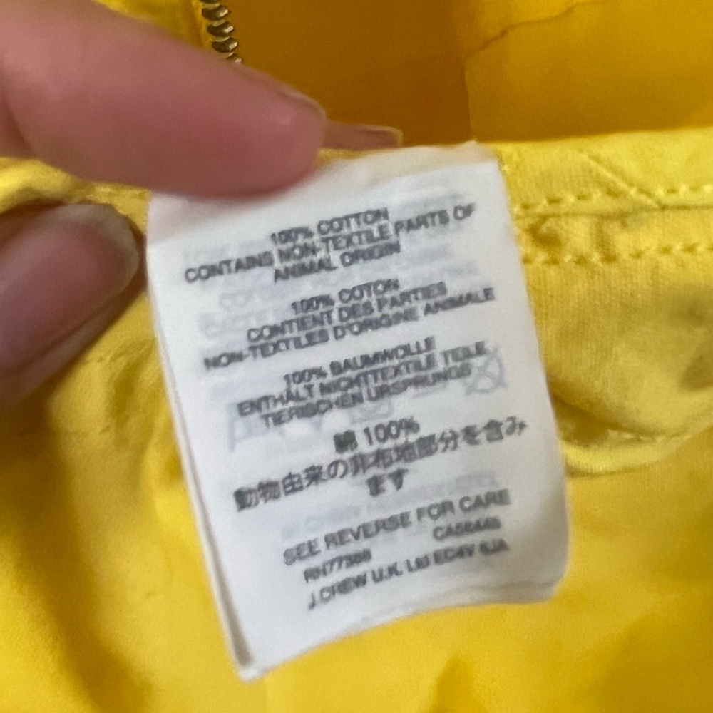 J. Crew Women’s‎ Yellow Light Weight Full Zip Hooded Anorak- Size Small - Picture 12 of 12